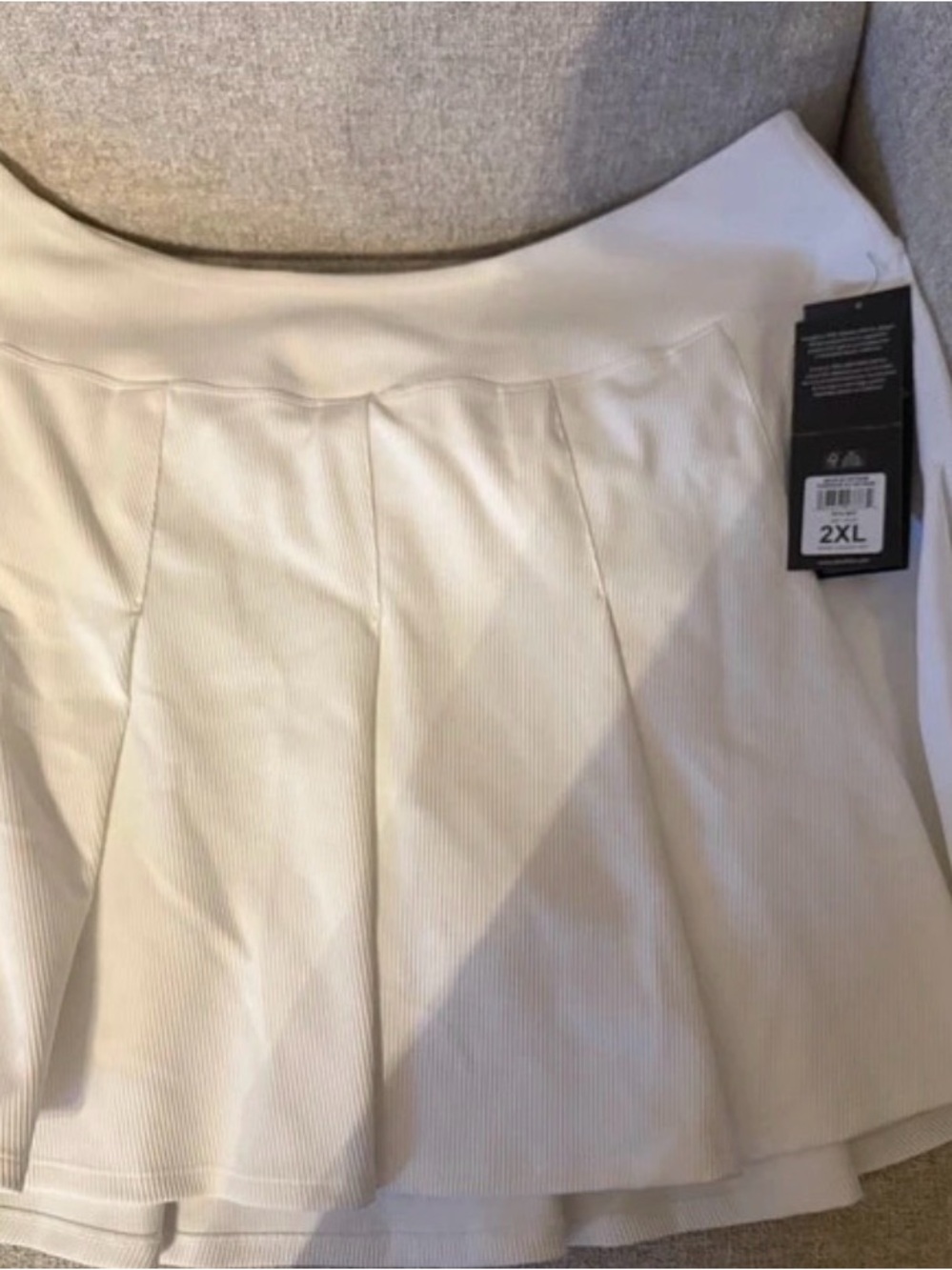 Skechers White Pleated Skater Skirt